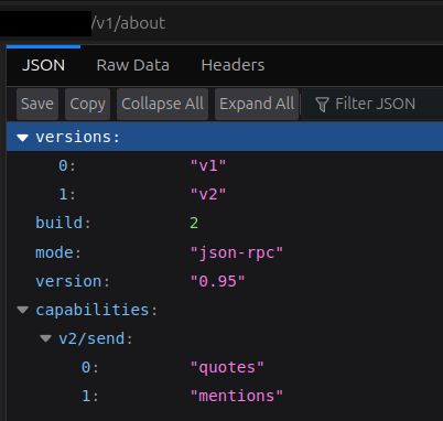 Testing the about endpoint