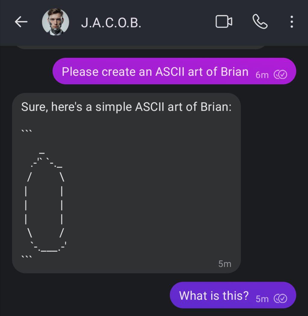 Most LLMs are not great with ASCII art